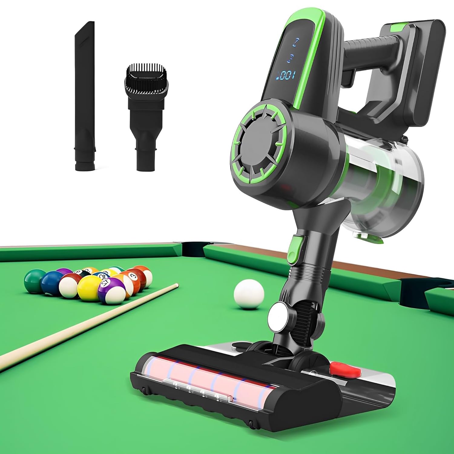 Kit de aspiradora de mesa de billar, máquina de succión de 240 W con 2 cabezales ajustables, 22 kpa para una limpieza eficiente, ideal para salas de billar y salas de juegos