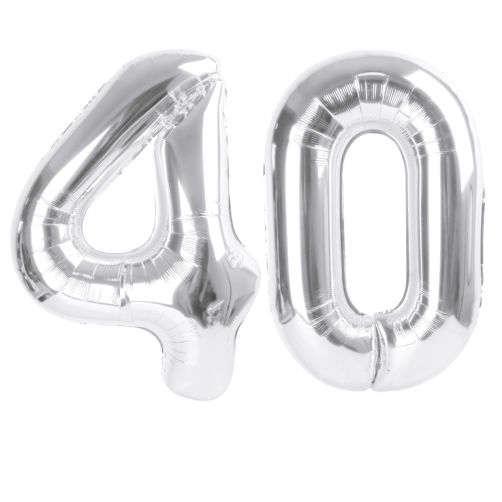 Number Balloons 40 Balloon 40 inch Silver for 40 Birthday Party Decorations