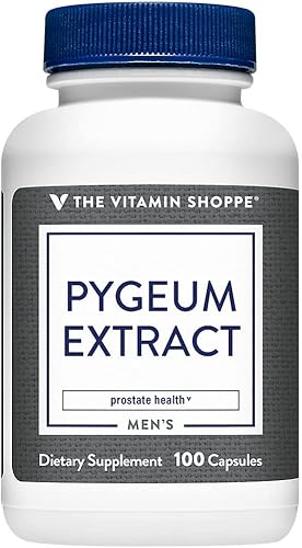 The Vitamin Shoppe Extracto de Pygeum 25MG, apoya la salud de la próstata, estandarizado al 25% de fitoesteroles (100 cápsulas)