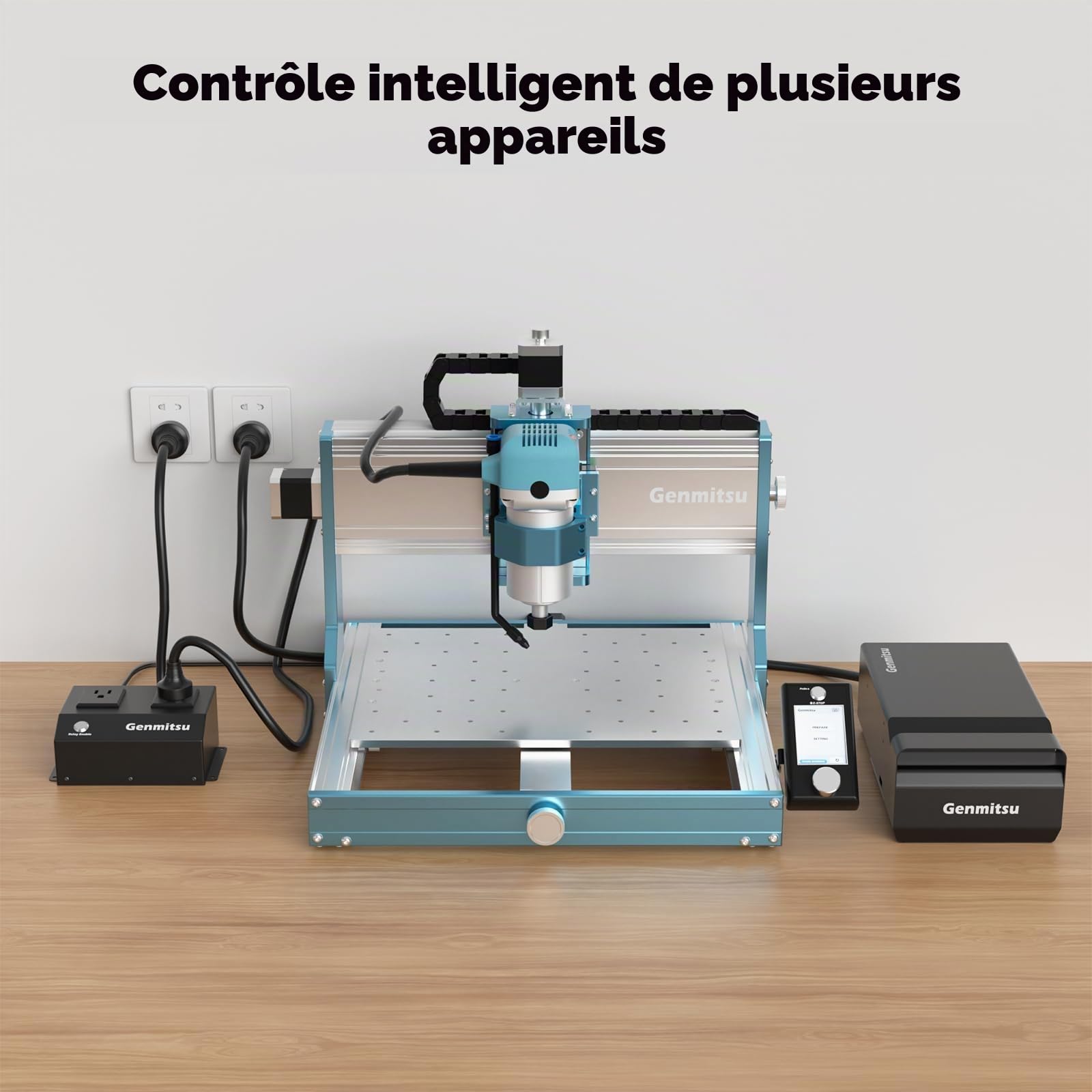 Genmitsu iMaticBox Module de relais commutateur pour machines de routeur CNC, commutateur de relais de contrôle de signal PWM intelligent
