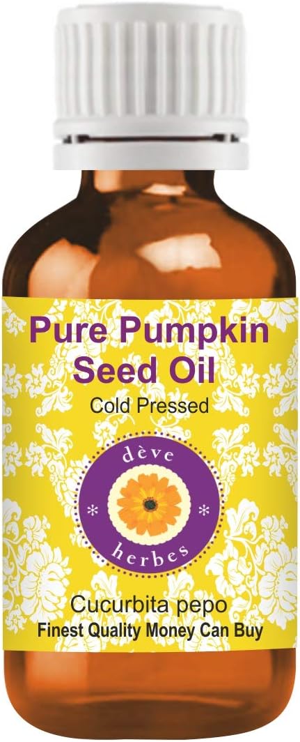 Pure Pumpkin Seed Oil (Cucurbita pepo) | Cold Pressed | Natural | Undiluted | For Diluting Essential Oils | For Hair, Skin & Massage | Men & Women | 30ml