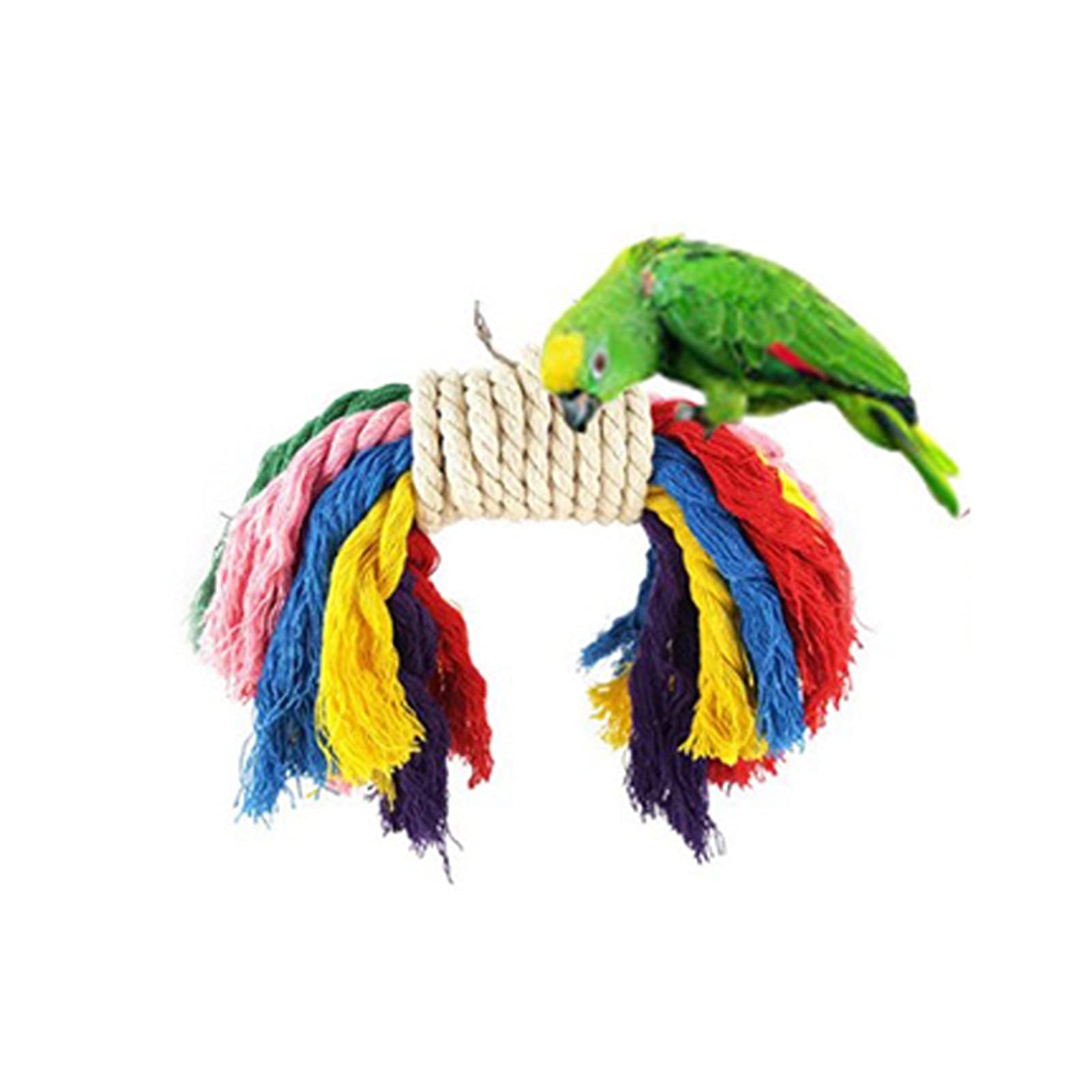 Vogelspielzeug 7PCS / Set Papageispielzeug Pet Birds Papageien Kauspielzeug Lustige Vögel Spielzeug Swing Glocke Seil Baumwollspielzeug für Vögel Haustiere Zubehör
