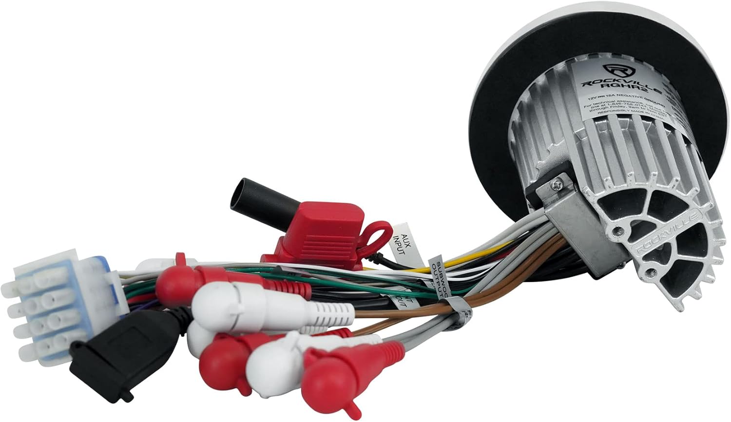 Rockville RGHR2 Marine Gauge Hole Receiver, Bluetooth/USB/AM/FM, TDA7851L Amp, 288W Peak (72W x 4), IP66 Waterproof, Wired Remote, for Boats/ATVs/UTVs - Image 4