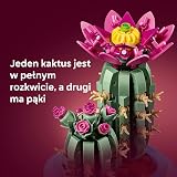 LEGO Botanicals Kwitnący kaktus 11509 | Zabawkowa roślina ozdobna, dekoracja do pokoju, prezent dla dzieci 9+, zestaw kl