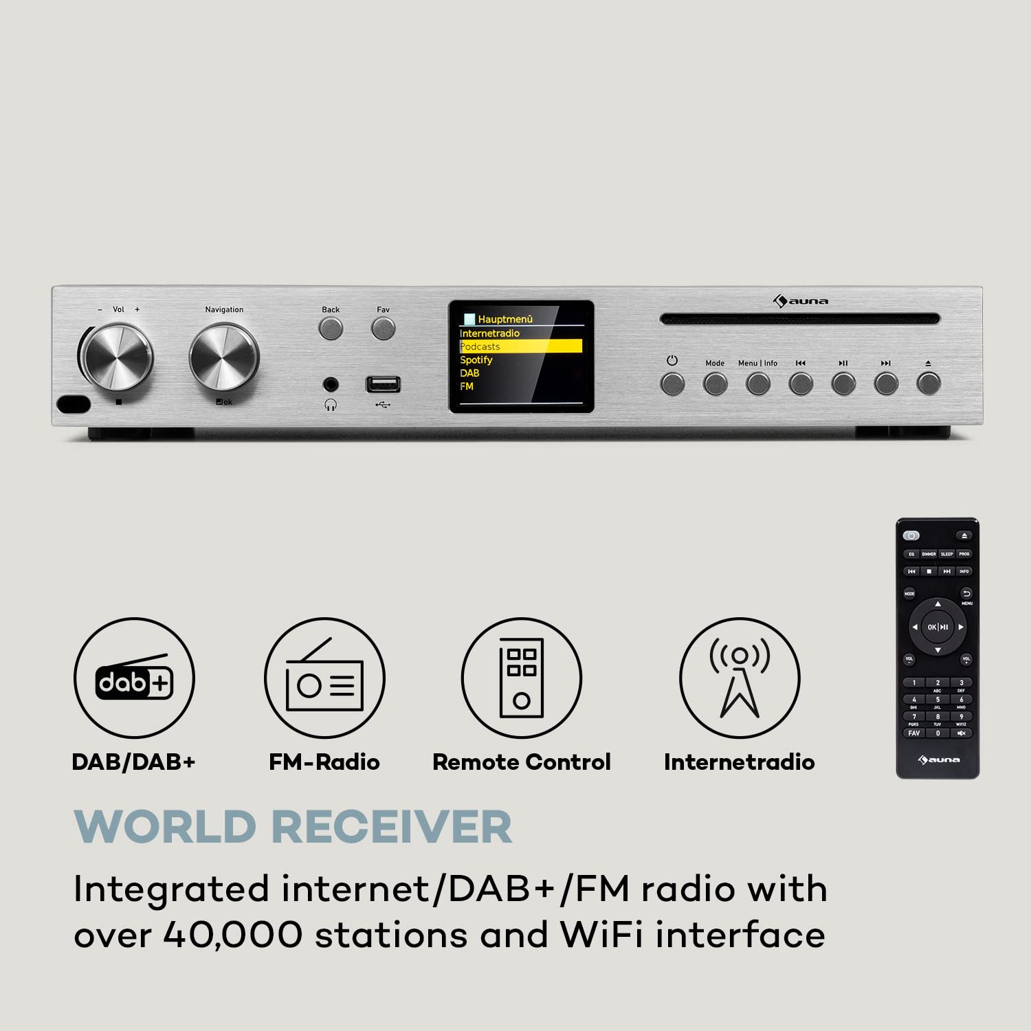 Buy auna Star CD HiFi Receiver Amplifier, AV Receiver 5.1, Hifi Receiver, Hifi Receivers