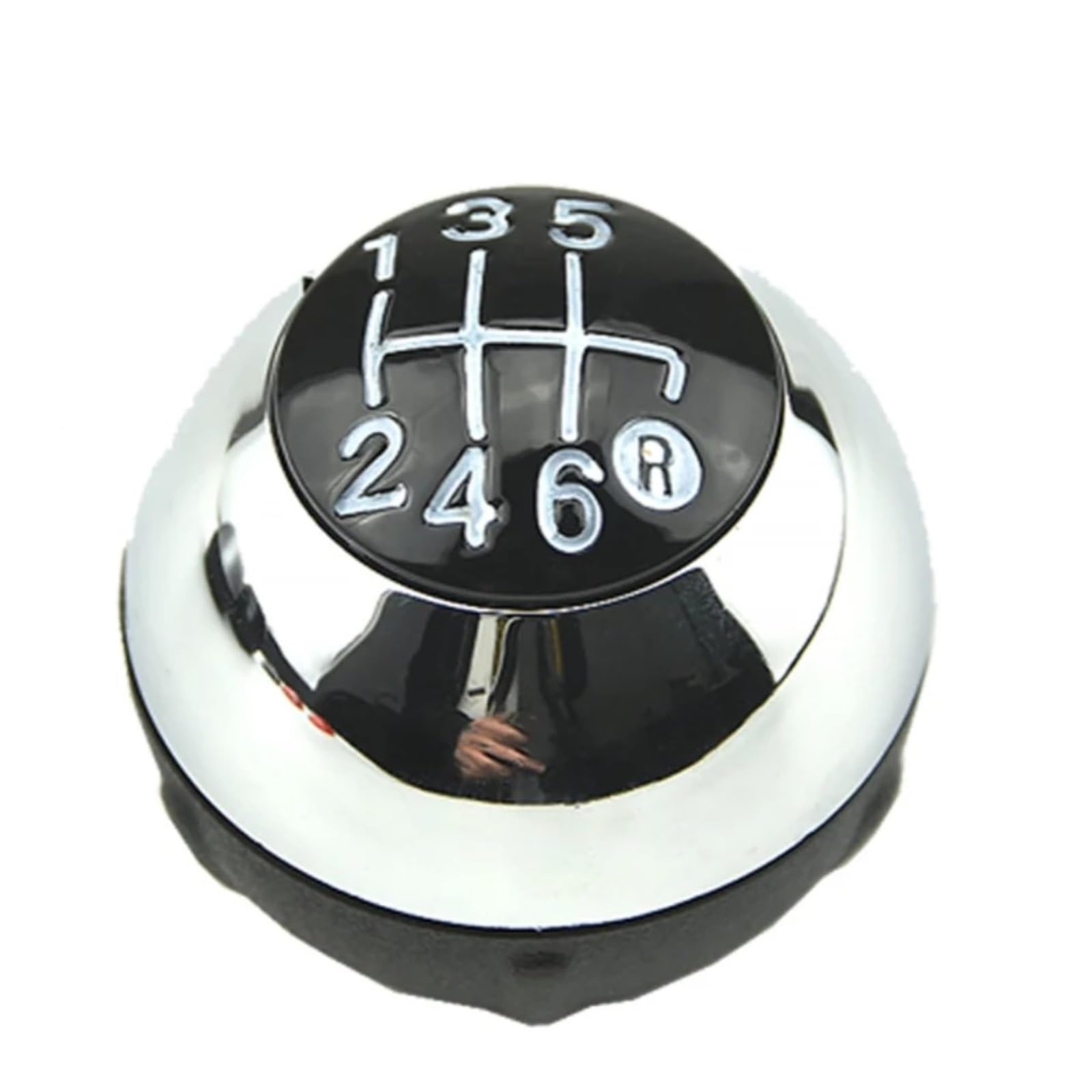 Jsyalmslw 6 Speed Sliver Gear Shifter Knob For Fiat 500 2012-2018 2017-500C 2014-500 Cult Upgrade