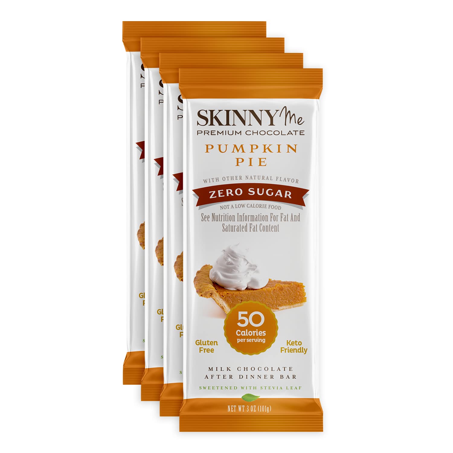 Buy SKINNYMe Pumpkin Pie Milk Chocolate Bars GlutenFree, SugarFree