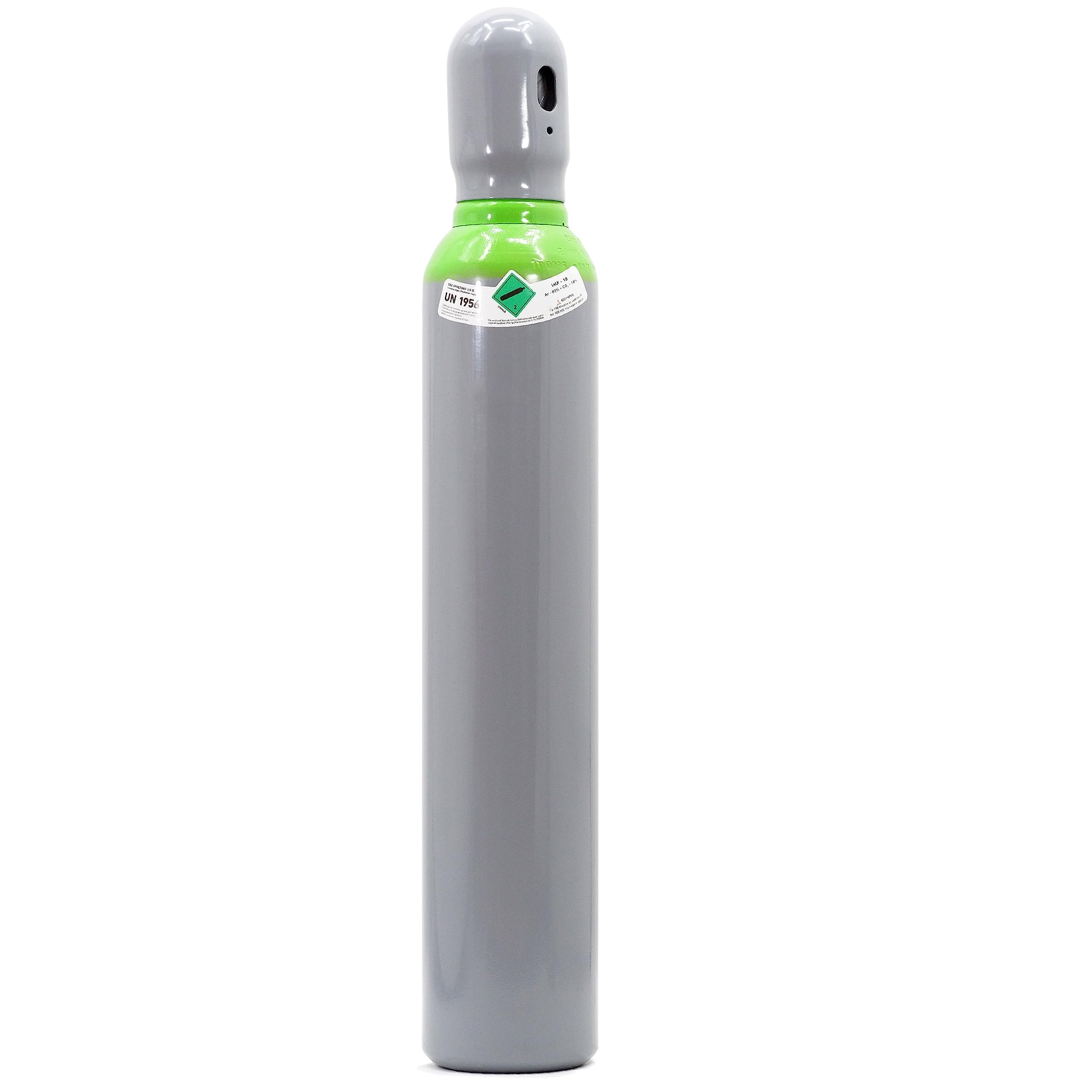Bombona de gas para soldar, mezcla de argón (82%) + CO2 (18%) mixto 1,9 m³ 8 litros 200 bar MIG TIG WIG gas de soldadura mixto