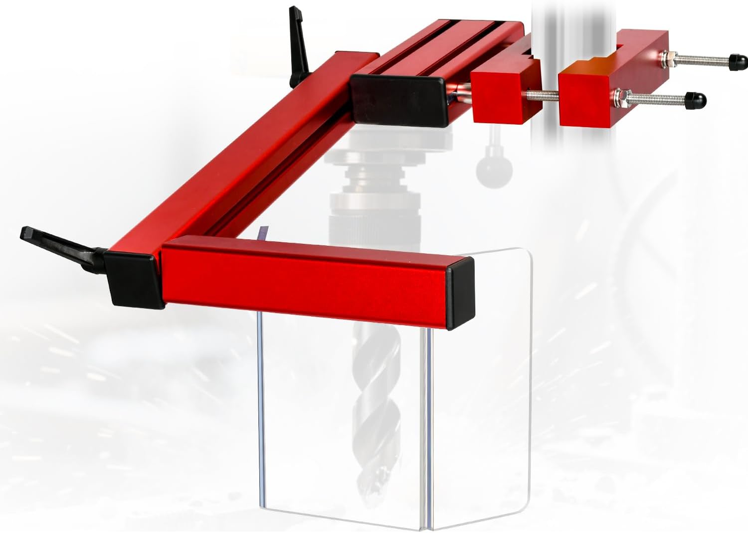 TOPOWN Adjustable Drill Press Guard Safety Shield Fits 2.0-4.0’’ Column Diameter, Parts for Drilling Press Guard Shield for Drill Press Protection, Drill Machine Safety Guard