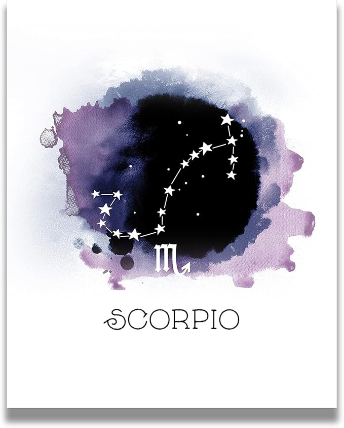 Scorpio Astrology Decor | Zodiac Gifts | Astrology Gifts for Women | Boho Wall Decor | Zodiac Signs | Astrology Posters | Zodiac Room Decor | Astrology Room Decor - 16x20 ready to hang canvas