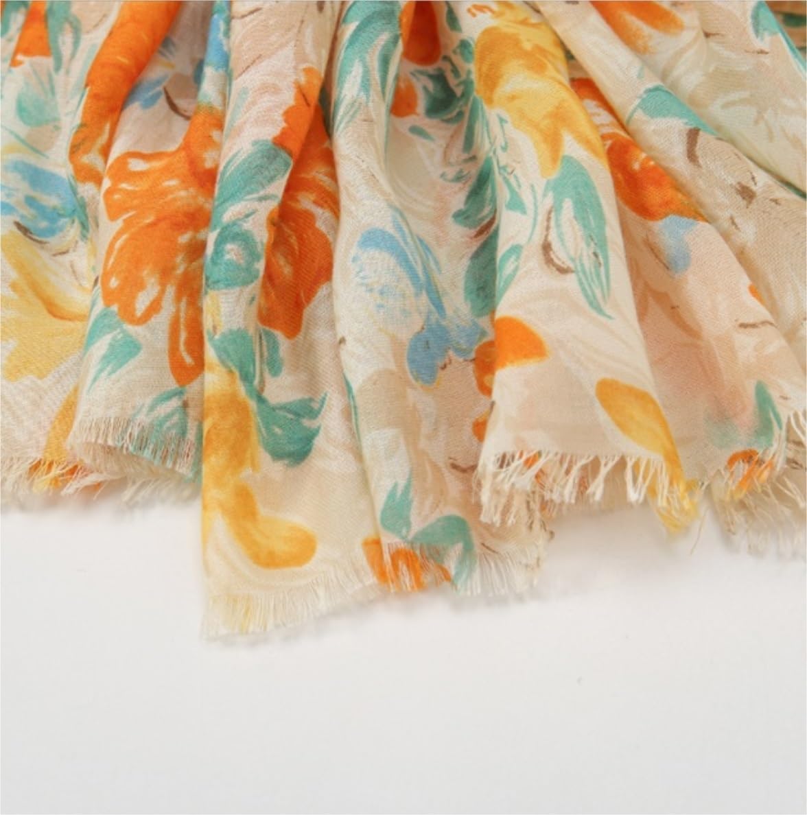 sciarpe, Sciarpa avvolgente in poliestere unisex multicolore 180x90 cm