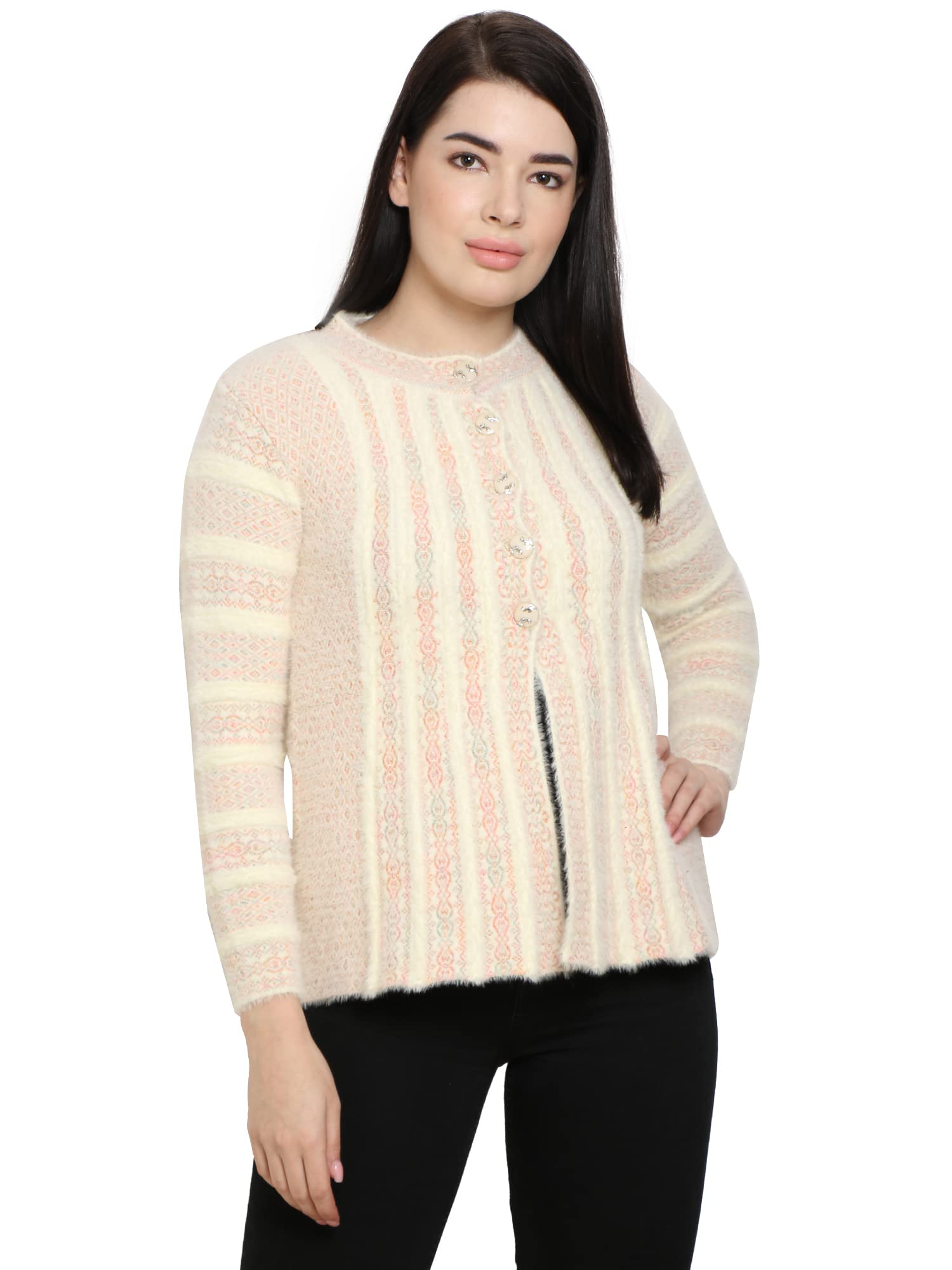 chatanya Women's Wool Round Neck Frock Style Cardigans-picture-35