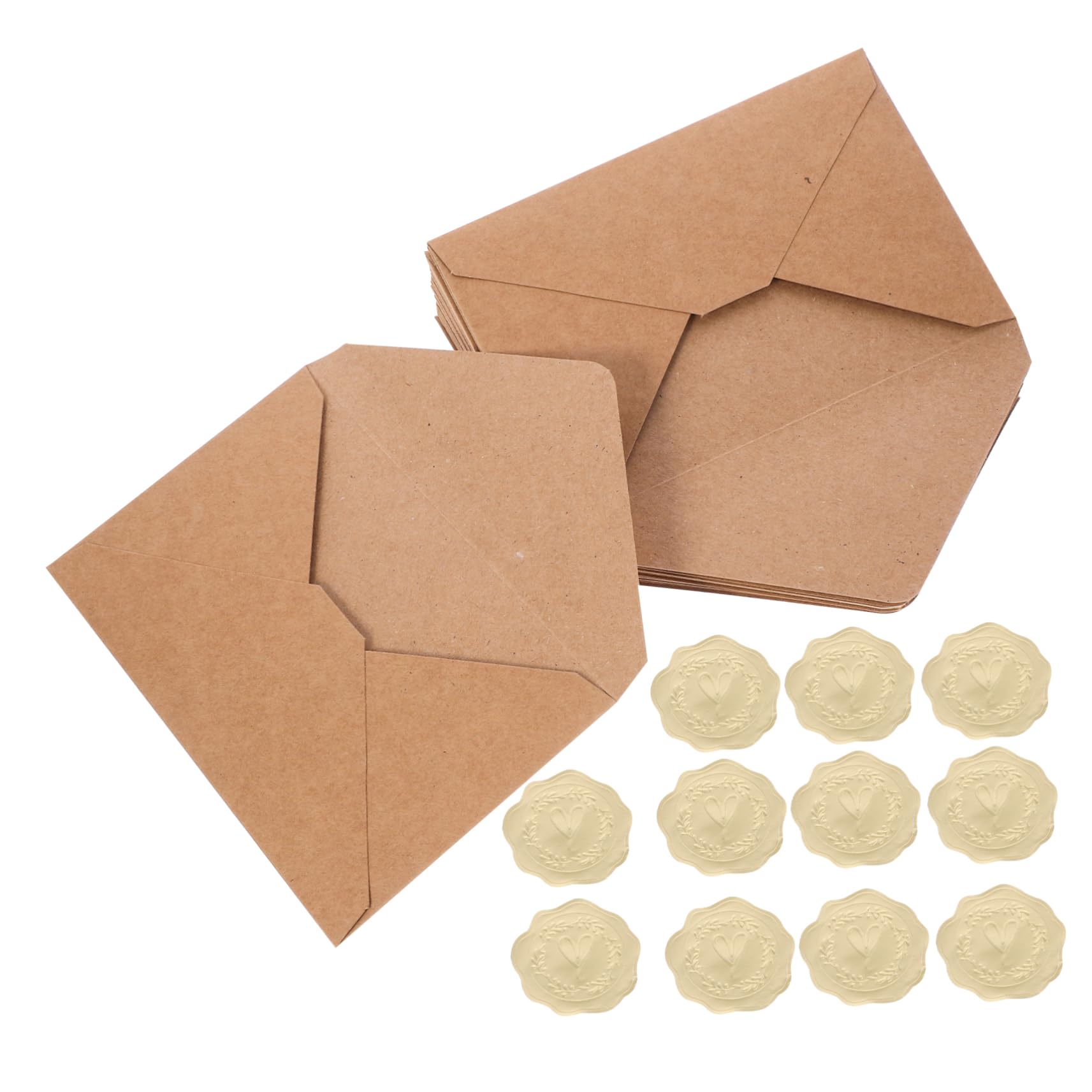 DOITOOL 4 Juegos Sobre De La Vendimia Sobres Pegatinas Accesorios Decoracion Para Bodas Decoración Suministro De Fiestas Accesorio Para Fiestas Suministros Para Festivales Papel
