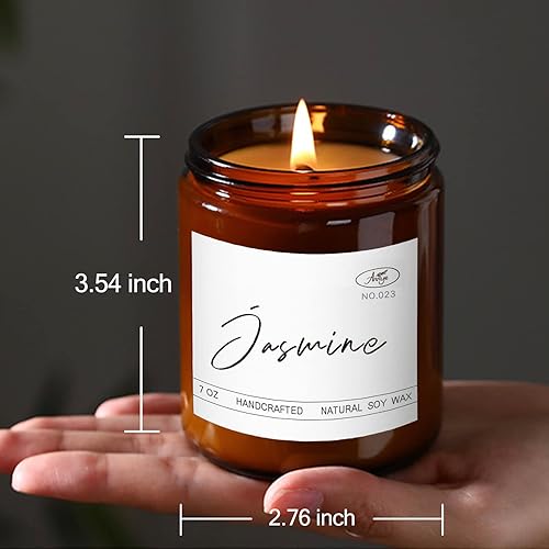 Miniatura 4 de Velas perfumadas de jazmín, vela de soja orgánica para el hogar, velas de aromaterapia vertidas a mano, regalos para mujeres, hombres, familias,