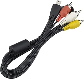 Replacement AVC-DC400ST Stereo AV Cable Compatible with Digital SLR Cameras EOS-7D 5D 1D 60D 600D 550D T3i T4i S100 SD4500 320HS 500HS 520HS SX230HS SX260HS and More (3.9ft)