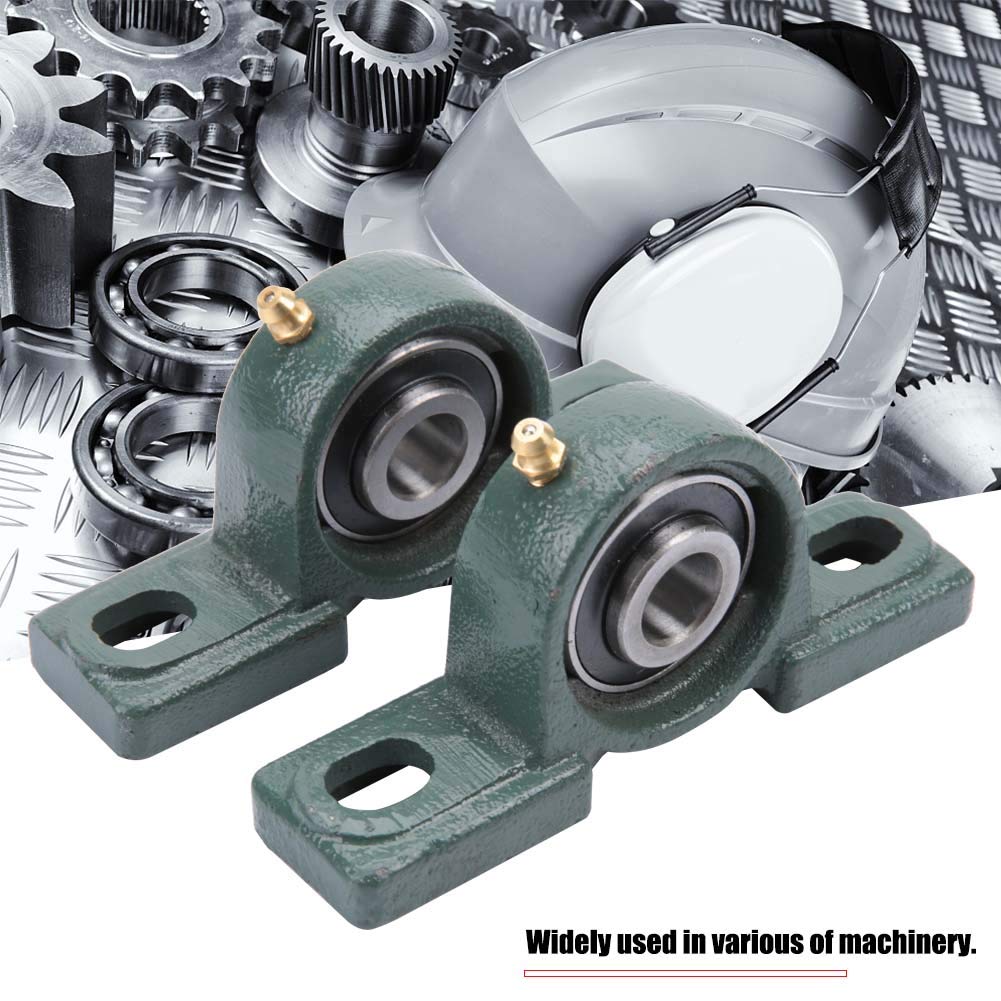 2pcs UCP202 Roulement de Bloc d'Oreiller Palier à Roulement à Billes Portant la Base en Fonte Solide Montage sur Billes Auto-Alignement OD 40mm ID 15mm