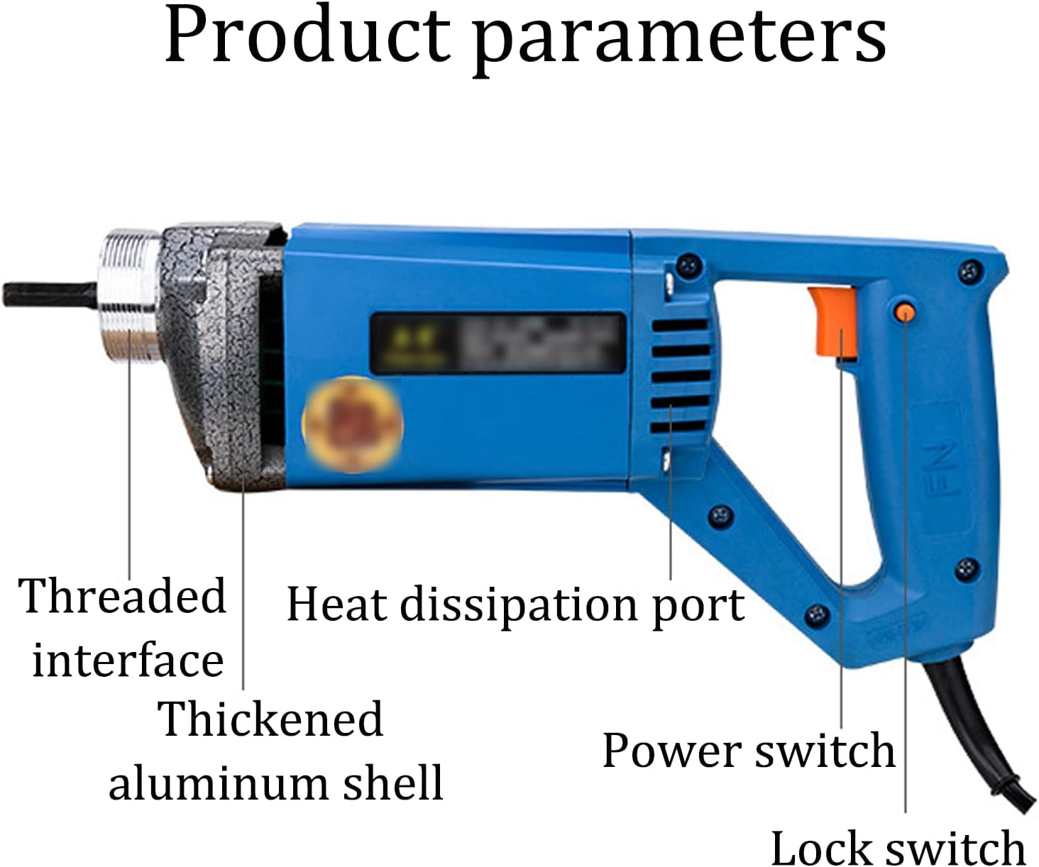 800W Handheld Concrete Vibrating Tool,Concrete Vibrator for Small Jobs,Electric Concrete Vibrabrater,Portable Electric Cement Vibrator,Equipped with 1m/1.2m/1.5m Hoses,for Road Constr(Size:1.5 meters)