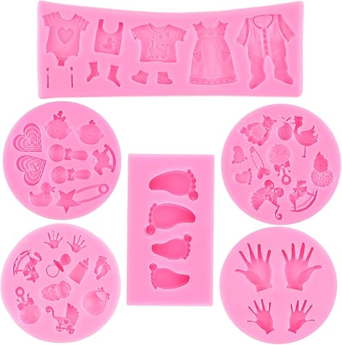 Mujiang Molde de silicona para pastel de fondant, molde para cupcakes de baby shower, moldes de mano para decoración de pasteles de cumpleaños de disponible en Yaxa Venezuela