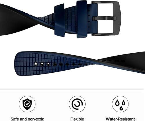 Miniatura 9 de MYSNBKN Compatible con Garmin Vivoactive 4 Band, 0.866 pulgadas de silicona suave para reloj ActiveSamsung Galaxy Watch 1.811 inGear S3 FrontierS3