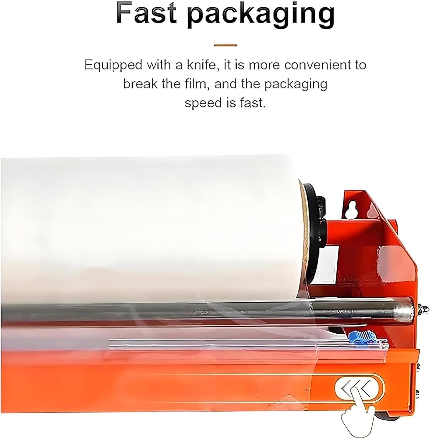 Avvolgitrice Manuale per Film Estensibile, Dispenser per Film Estensibile, con Guida Scorrevole, Larghezza Regolabile, Larghezza Massima del Film 500 Mm, Dispenser per Film Estensibile