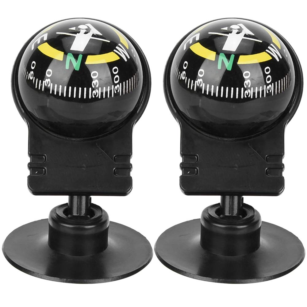 Portable CAR Compass Guide Ball Sturdy Outdoor Navigation Tools 2PCS LC282 ABS