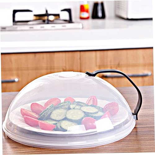 Miniatura 8 de Cubierta de aceite reutilizable portátil con mango negro, cubierta versátil para alimentos para microondas y cocina, evita alimentos para sobras de