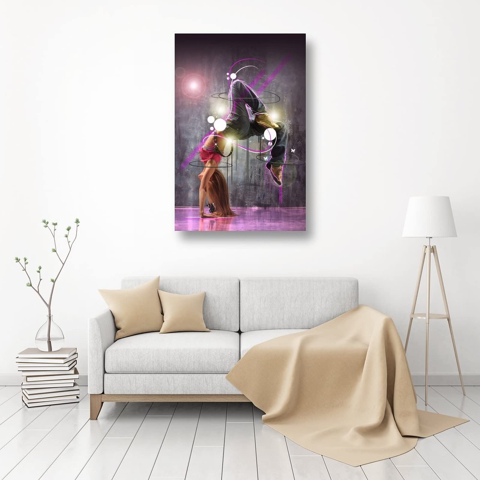 HipHop Dance Cool Girl - Poster artistico su tela, da parete, 50 x 75 cm