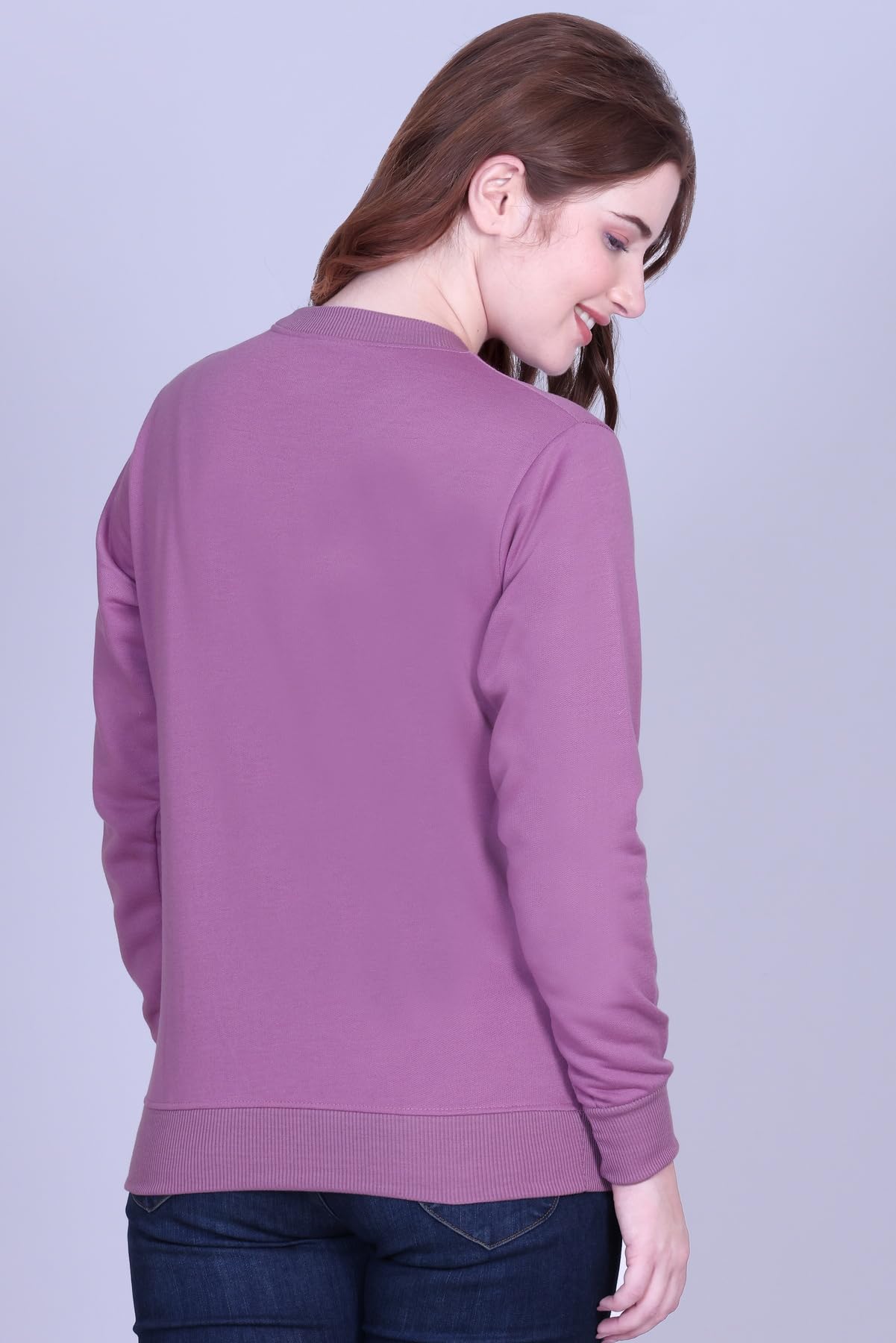 DG Divine Girl Women’s Printed Round Neck Sweatshirt | Winter Wear Fleece Cotton Fabric | Full Sleeves Casual Pullover for Girls & Women (in, Alpha, L, Regular, Standard, 2 Flower Onion) - Image 2 thumbnail