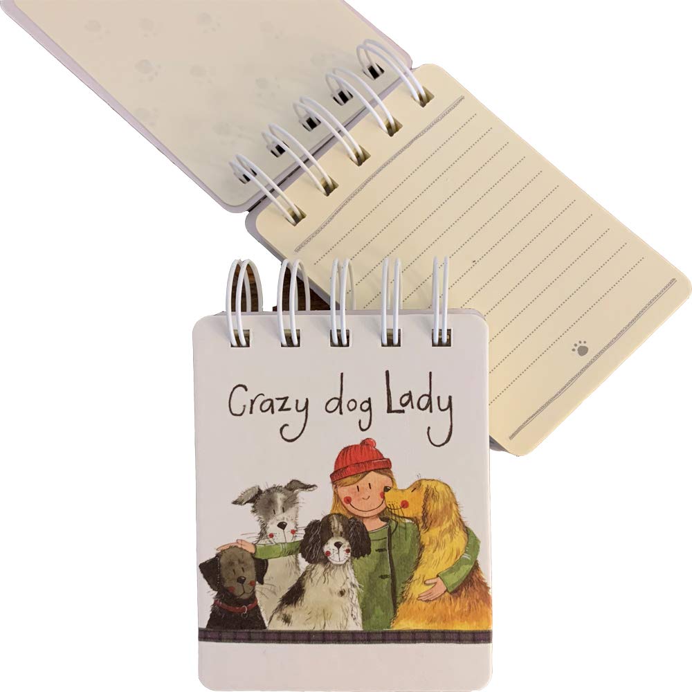 ALEX CLARK Crazy Dog Lady Small Spiral Notepad