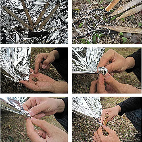 Image of Crisonky Emergency Mylar Thermal Blankets, Designed for Outdoors, Survival Reflective Thermal First Aid Foil Blanket(12-Packs)