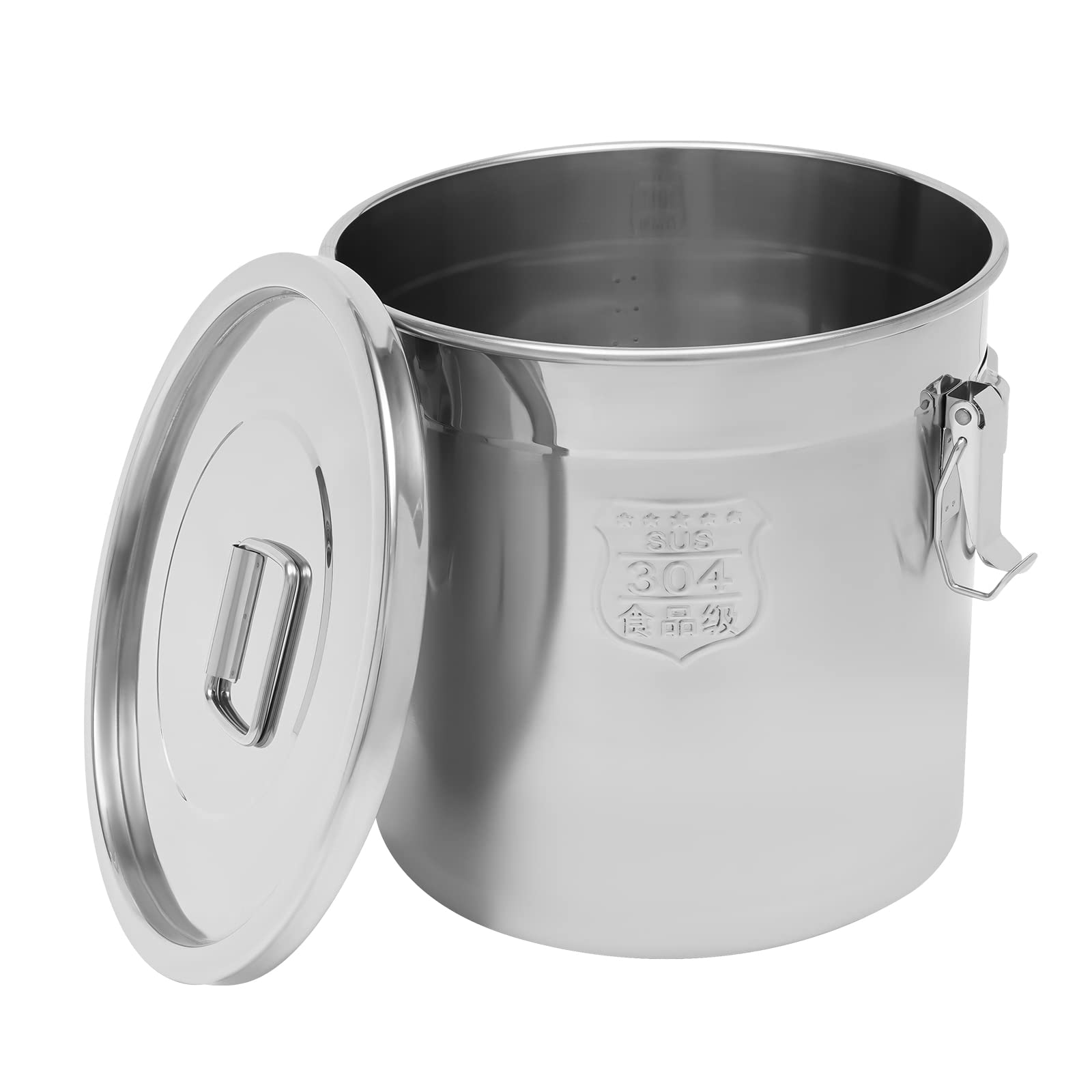 Scatola ermetica in acciaio inox, conservazione alimentare per casa, cucina, clip in silicone impermeabile, grande capacità portatile, contenitore di riso, cereali, cibo per la casa