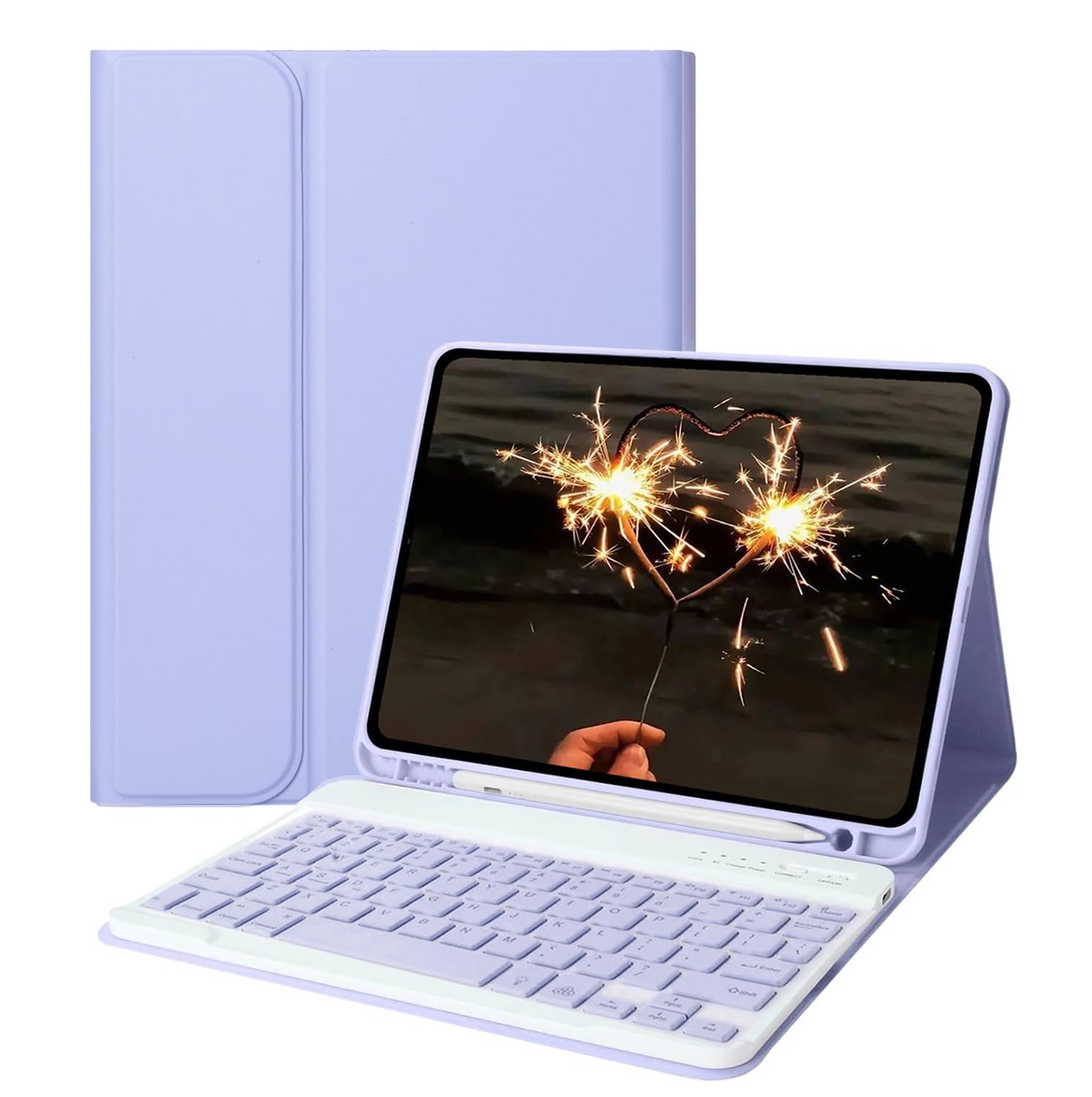 Keyboard Case for iPad mini 5/4/3/2/1 (7.9-Inch, 2019/2015/2014/2013/2012 Model) with Keyboard-Backlit Detachable, Folio Cover with Pencil Holder with Auto Sleep/