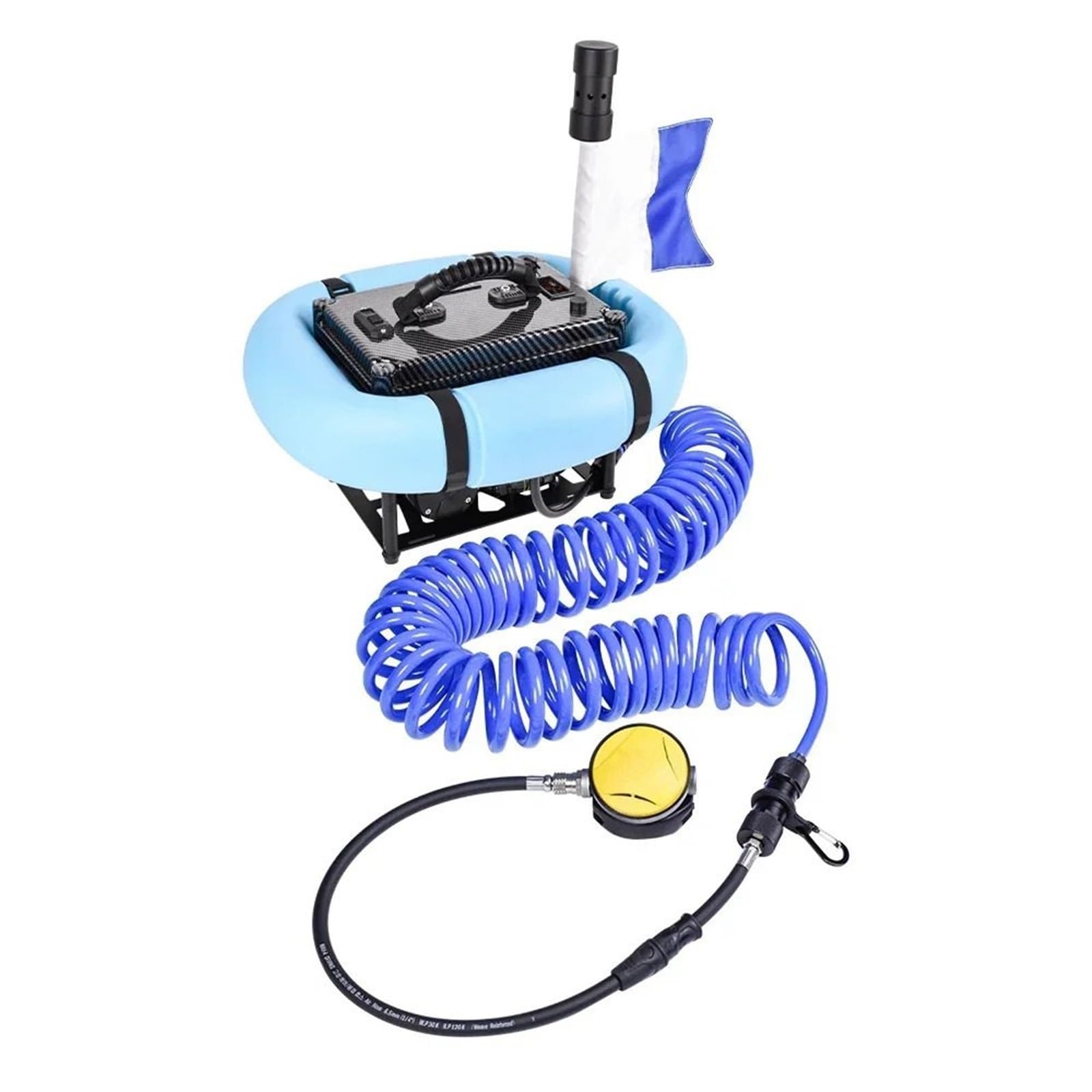 Maschera Subacquea Scuba Snorkel Hookah Nuoto 11 Metri Ventilatori da Immersione Impermeabile Portatile Ricaricabile Sott'Acqua Maschera(10H -BCD Model)
