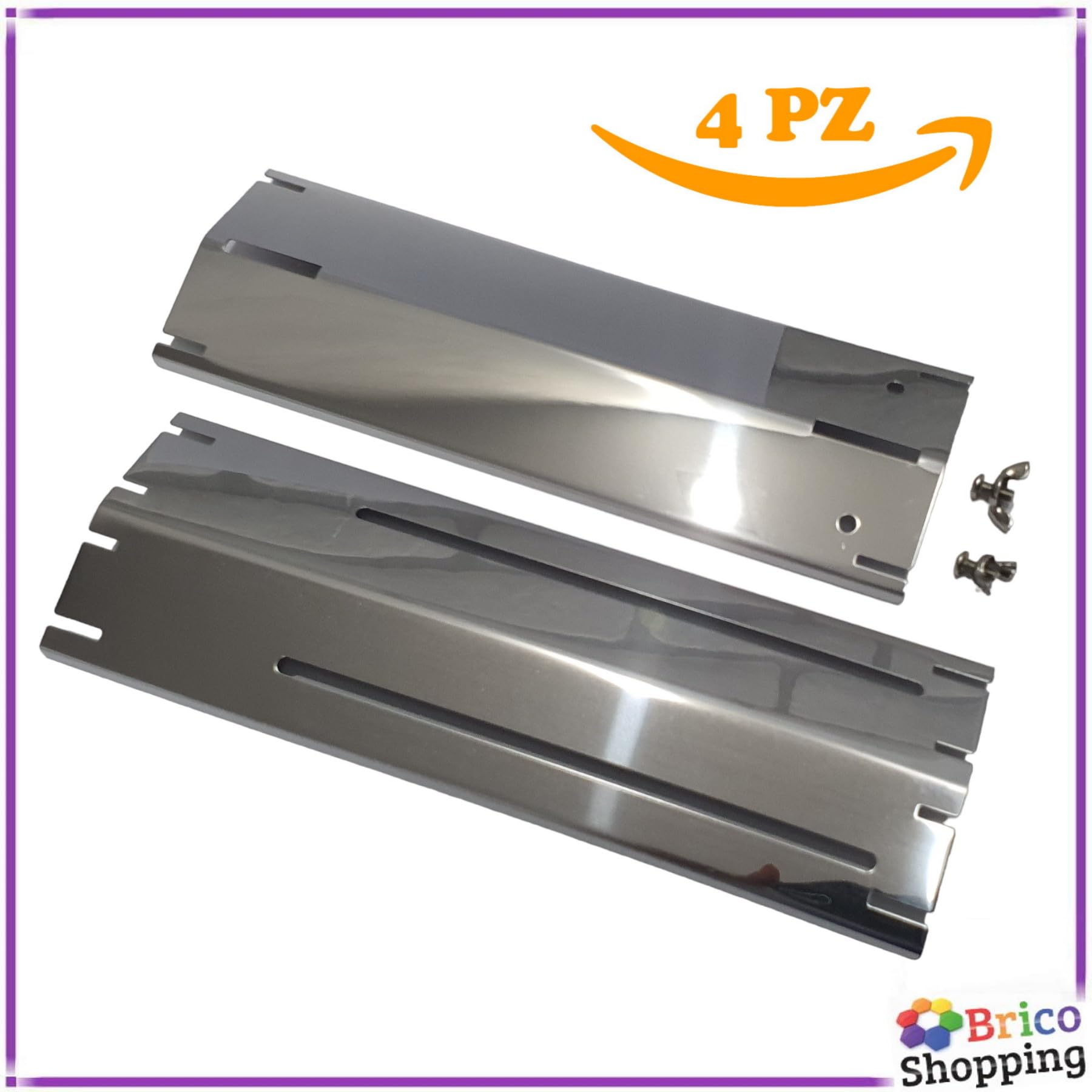 BricoShopping® Difusor de Calor para Barbacoa a Gas Repuesto UNIVERSAL REGULABLE INOX Quemador de Repuesto Parrilla Difusora de Chispas Cubierta de Protección Placa para Cubrir los Quemadores (Acero