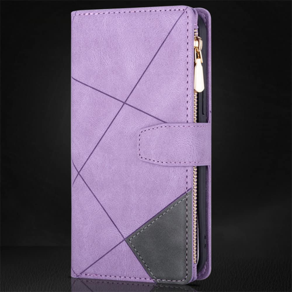 Protection Huawei P40 étui rabat cuir violet compatible P30 Lite Y7 - 6