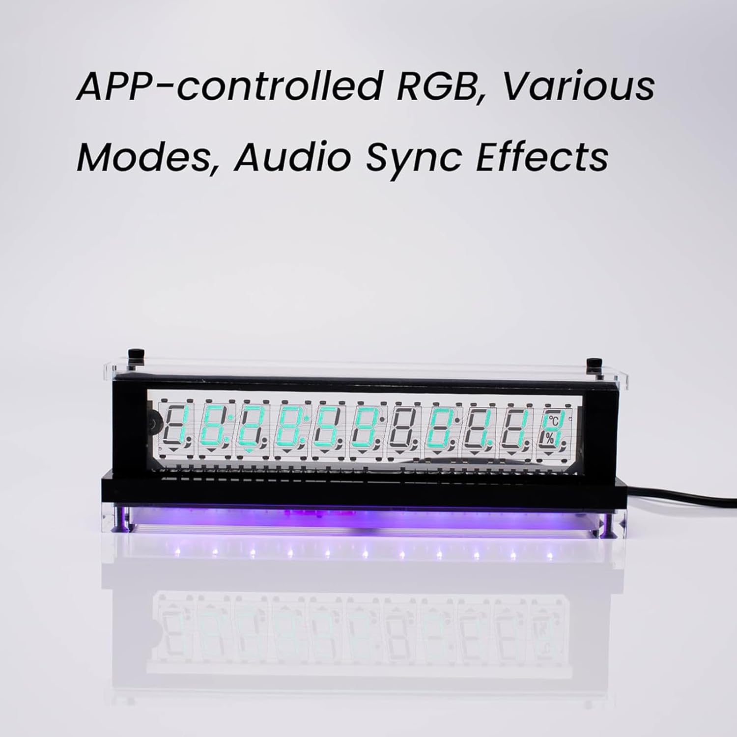 VFD Screen Digital Clock, Vacuum Display Clock, Multiple Display Modes, High Precision Timing