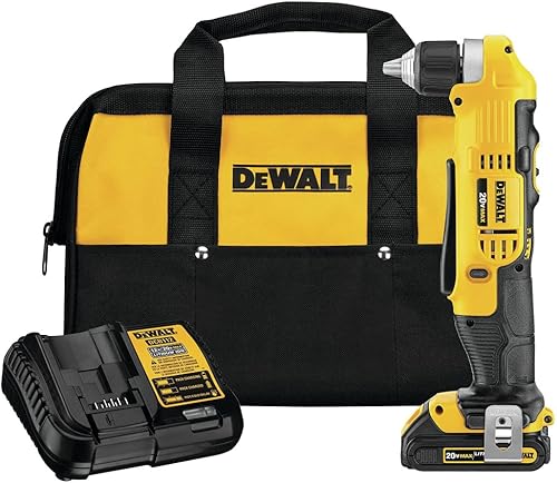 DEWALT DCD740C1 MAX kit de taladro de ángulo derecho compacto batería de ion de litio 15 Ah 20 V