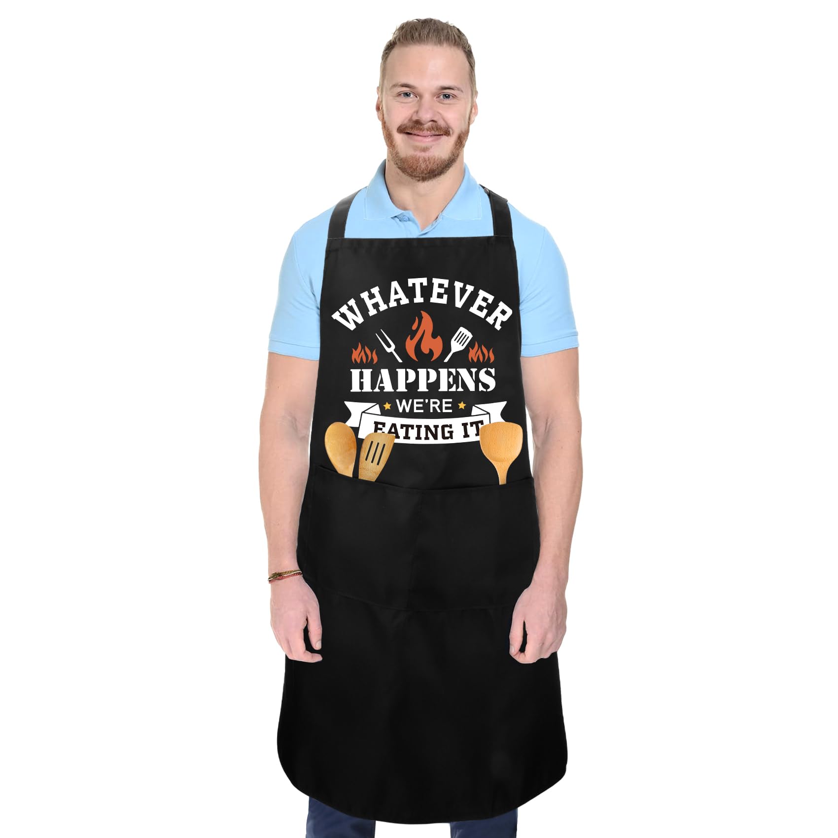 Diulinep Funny Apron for Men & Women, BBQ & Cooking Gift, Adjustable, Polyester, Unisex, Black, Style 2, Style 2