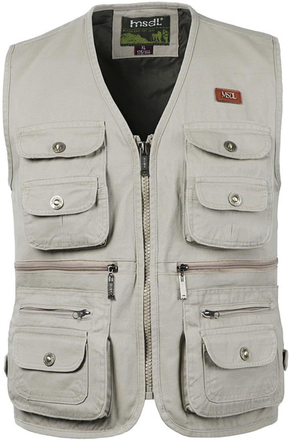 Amazon.com: RhLLvJ Vests Zippered Vest with Multiple Pockets Dad's