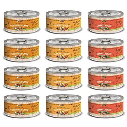 Merrick Classic Recipe Canned Cat Food Variety Pack - Thanksgiving Dinner, Grammy's Pot Pie, and Cowboy Cookout (12 Total, 3 Oz Each)