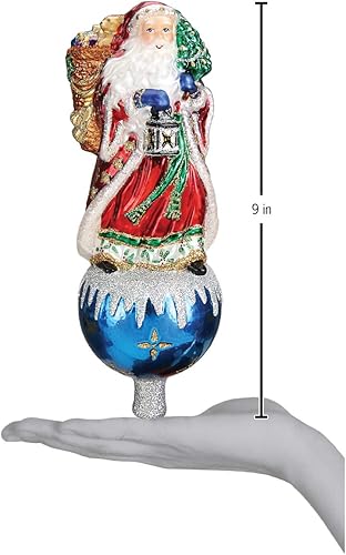 Miniatura 3 de Old World Christmas Adornos Árbol de Navidad del padre Top Vidrio Soplado Adornos para el árbol de Navidad