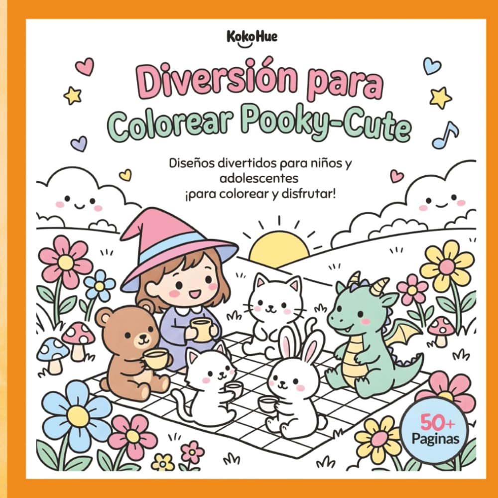 Diversión para Colorear Pooky-Cute: Una aventura de historias para colorear divertida y adorable para niños de 4 a 8 años