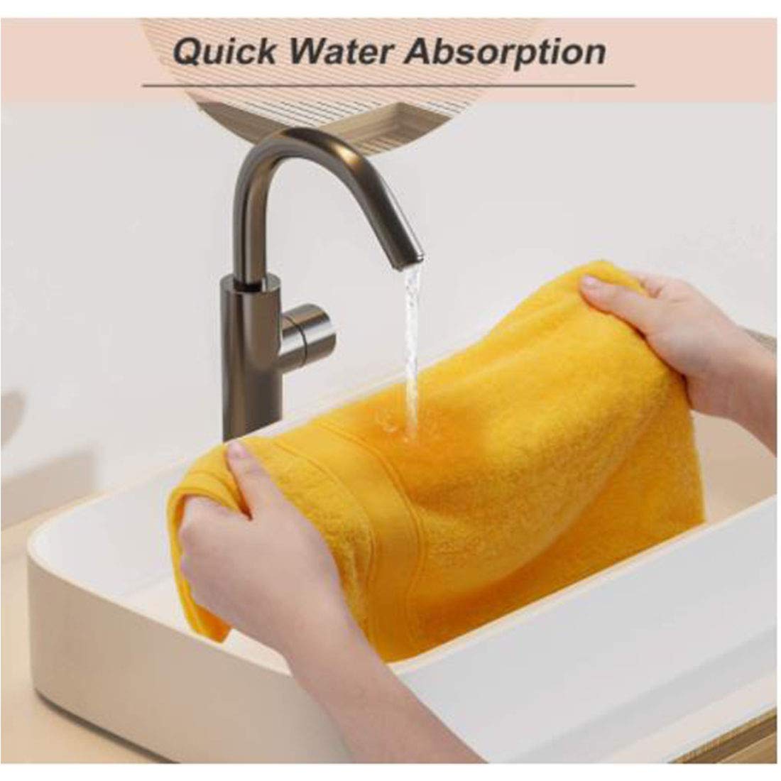 Asciugamani da bagno (35,6 x 76,2 cm), morbido 100% cotone, super morbido, altamente assorbente, per bagno, mani, viso, palestra e spa (confezione da 4)