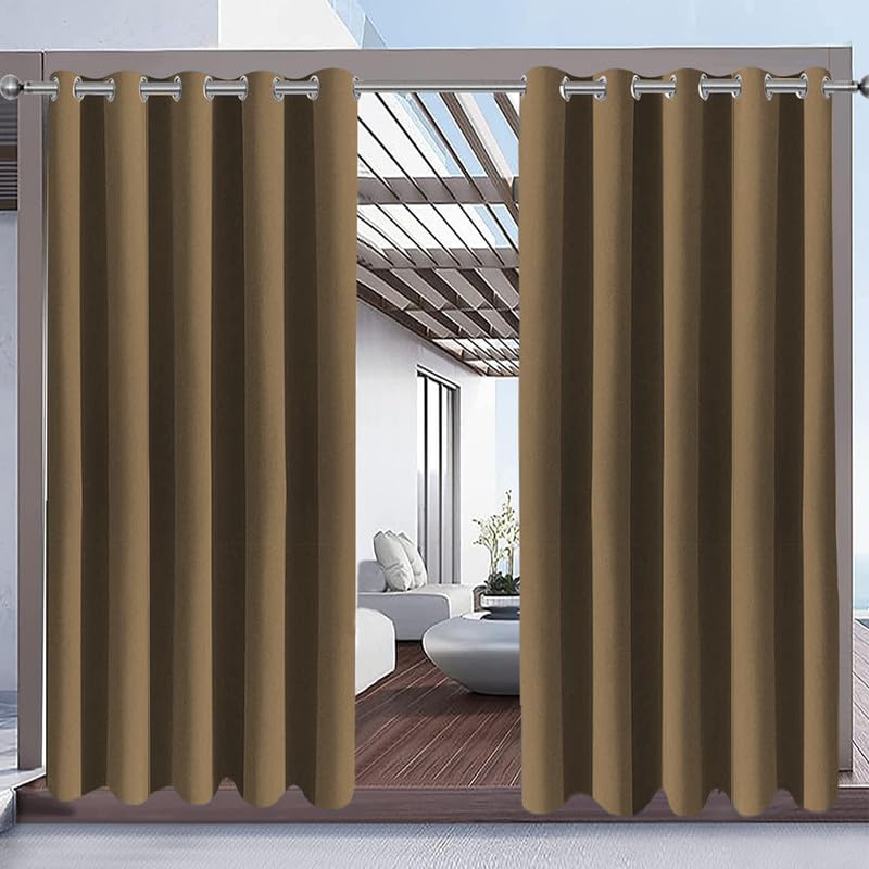 Cortina impermeable exterior e interior opaca para cenador y dormitorio 3