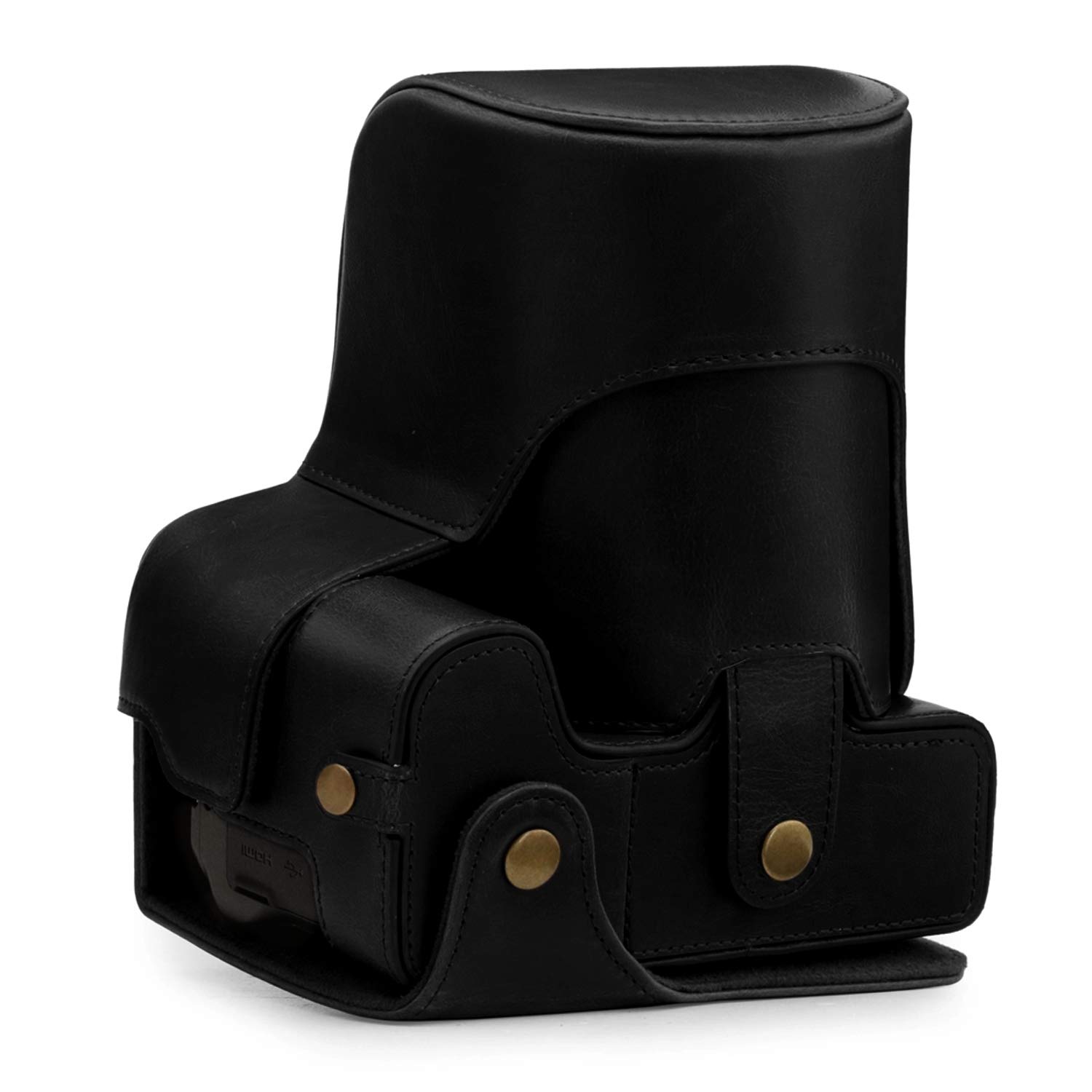 MegaGear - Etui Ochronne Ze Sztucznej Skóry Kompatybilne Z Nikon Coolp - czarny, 11 cm x 9 cm x 12.5 cm, MegaGear Etui ochronne ze sztucznej skóry kompatybilne z Nikon Coolpix P950 - czarne, Jednolity