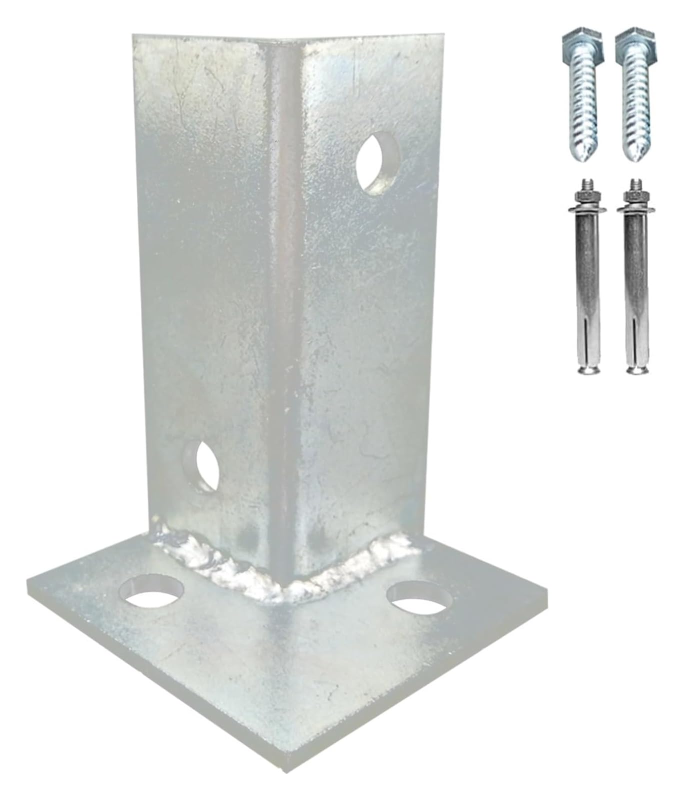 Fence Posts， Inner Size 2.8in x ., Stainless Steel Post Anchor, Deck Base, Support(1 Pcs)