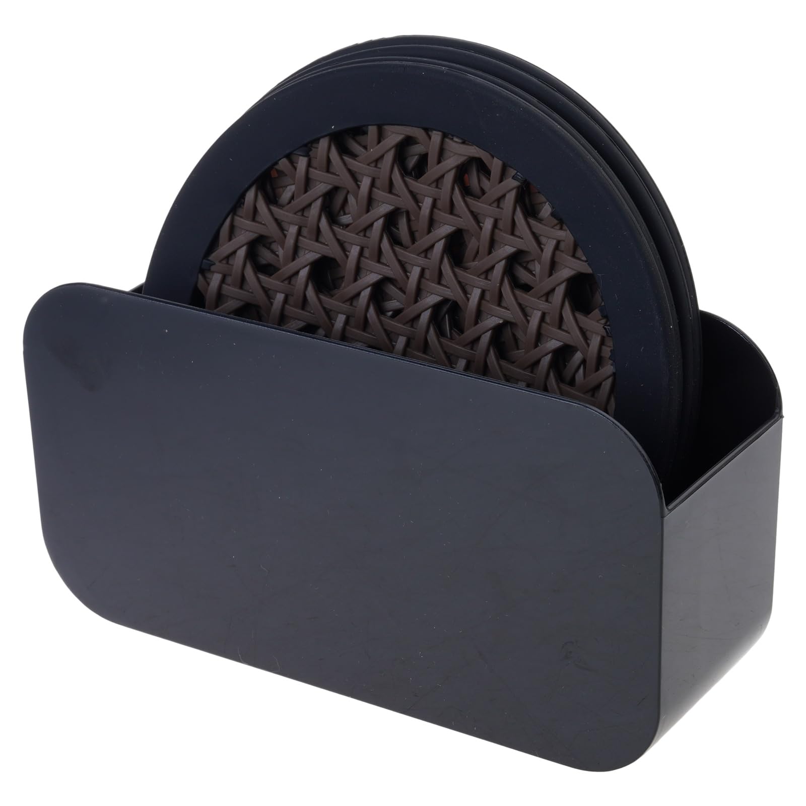 Silicone Mats 4 Pieces with Stand Prevents Tables from Marks and Liquid Spills Space Saving Holder Set