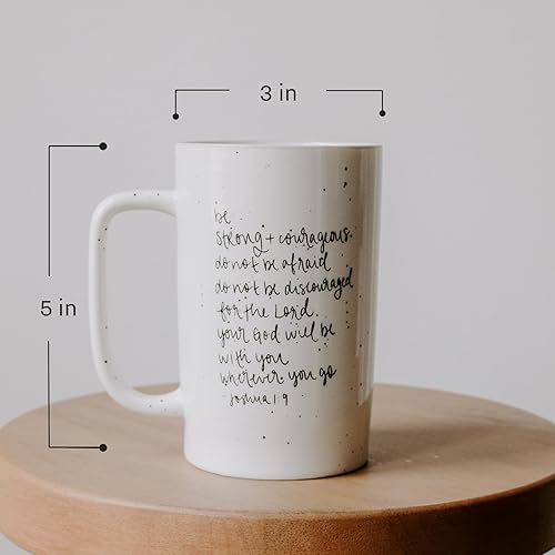 Miniatura 5 de Sweet Water Decor Be Still + Know Tall - Tazas de café religiosas  Taza de café de cerámica con versículo bíblico inspirador de 16 onzas  Taza apta