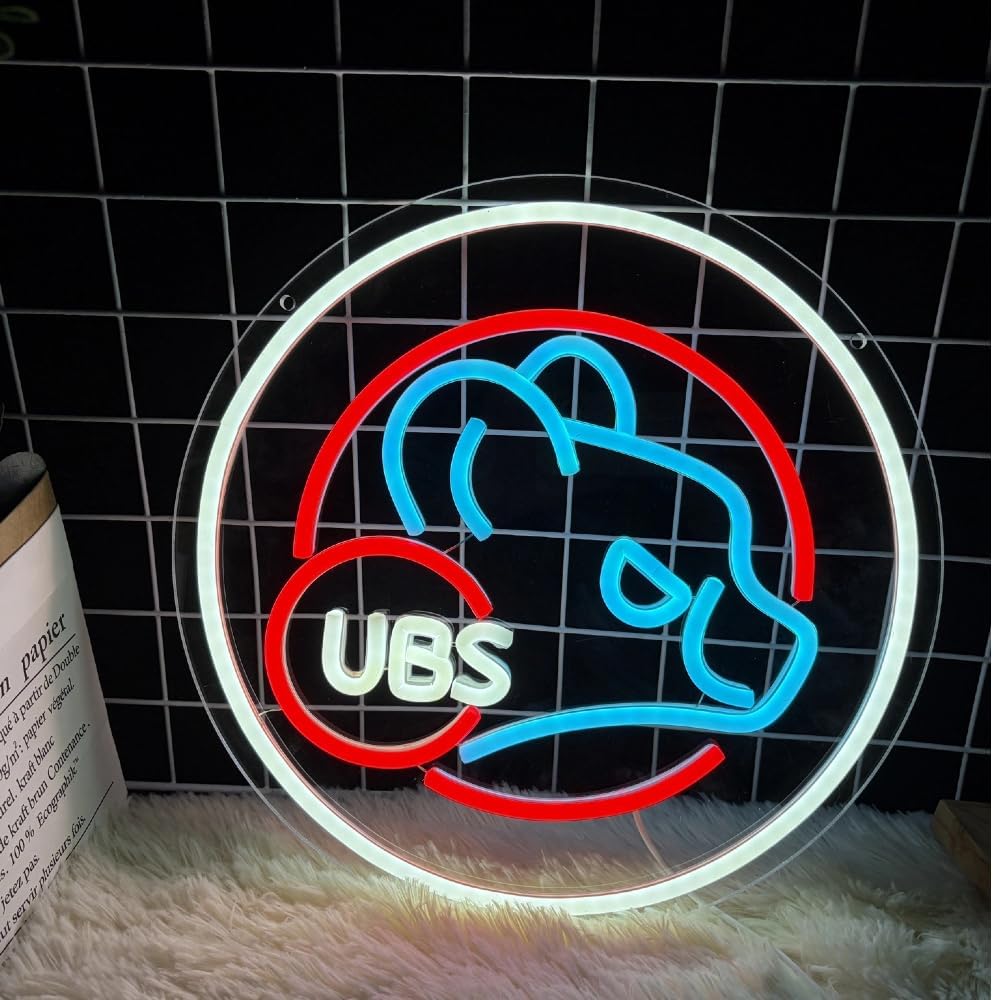 Baseball Neon Sign for Wall Decor Baseball LED Light Up Sign With Light Dimmable Switch, Decor for Man Cave Boys Room Neon Signs for Bar Club Basebal Gifts for Fans Men Teens