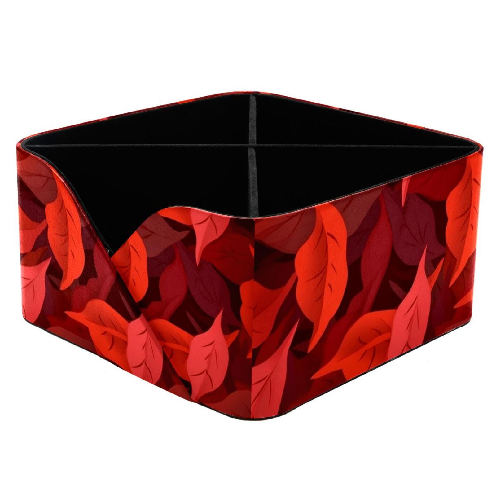 Porte-stylos de bureau feuilles rouges pour nettoyer votre plan de travail encombré